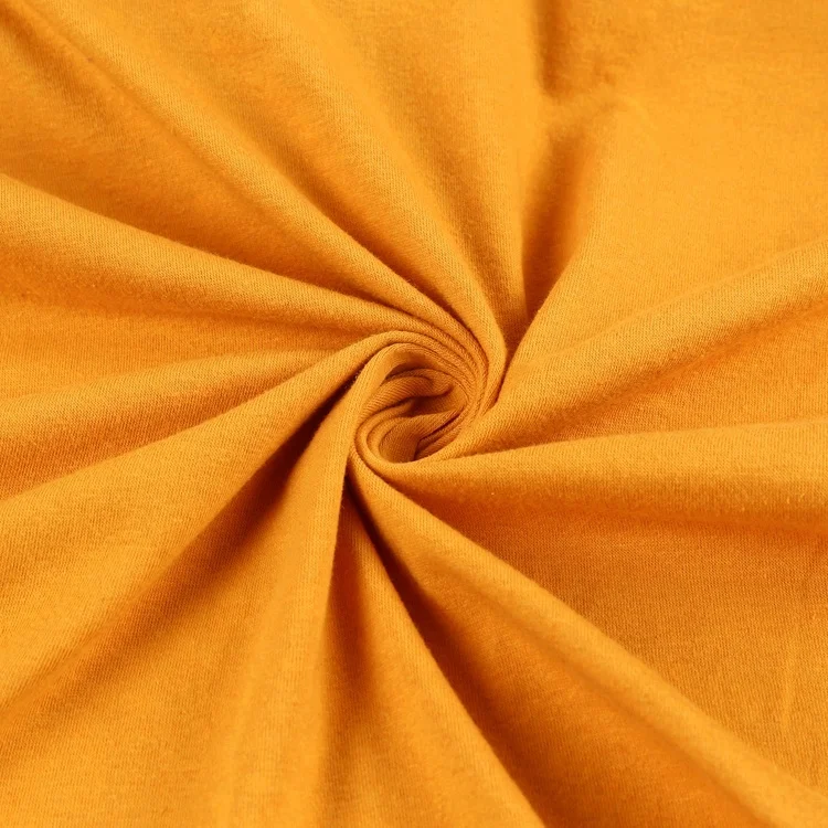 Yellow print German cotton elastane single jersey cool feeling fabric wholesale in new jersey