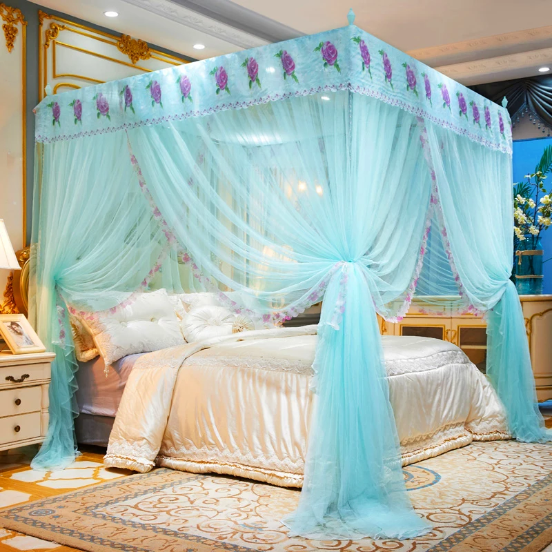 Diameter Dome Mosquito Net Ceiling Princess Bed Mantle European Court Wedding Red Floor-standing Mosquito Net