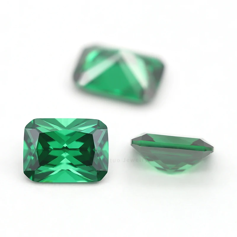 Wuzhou Yingtuo Jewelry Green Radiant CZ Stones Cubic Zircon Gemstone
