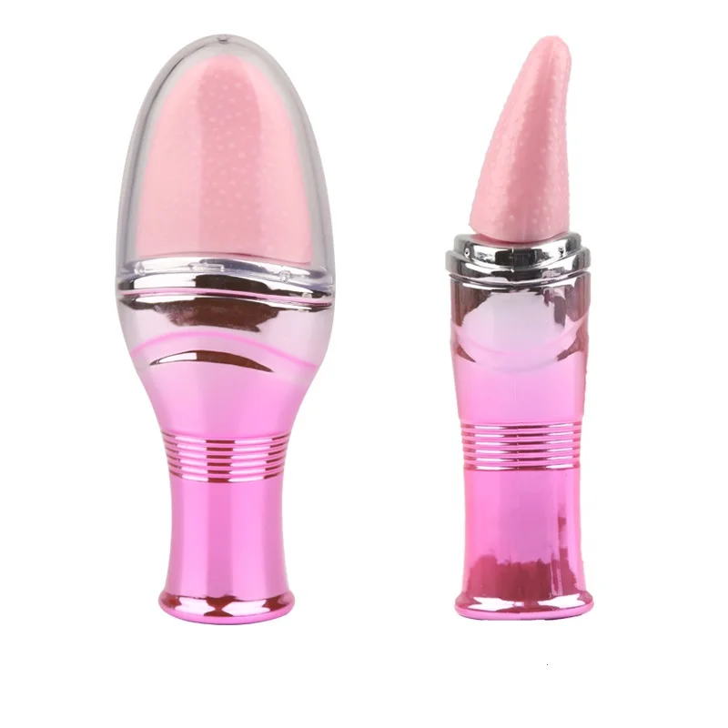 Realistic Soft Tongue Licking Vibrating Wand Women Masturbation Tool Stimulation Tongue Vibrator Sex Massage Toys