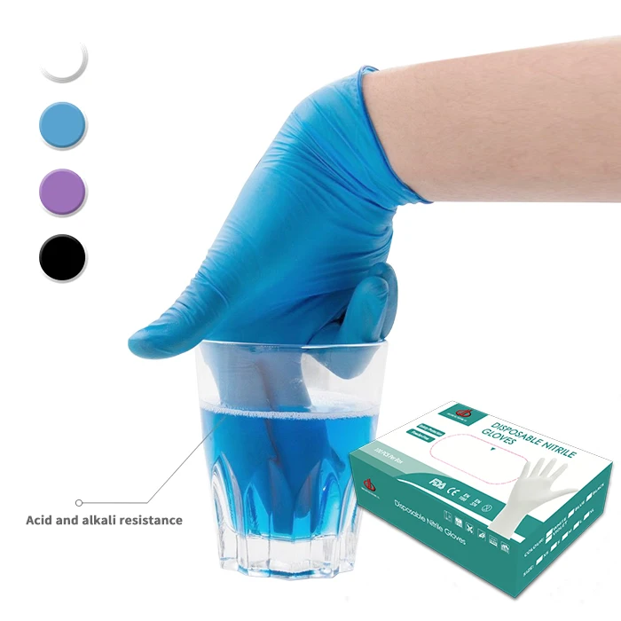 Examination Gloves Professional Powder Free Nitrile Dark Blue General Examination Apparatus Bacteria Proof