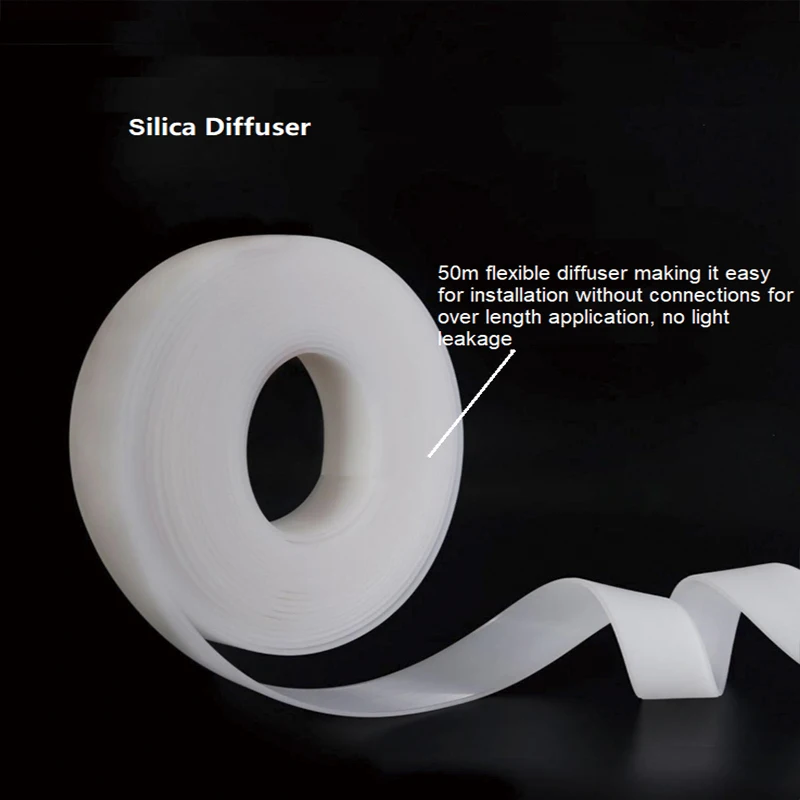 silica Diffuser for arc led linear bend led profile for home easy for installation without connection