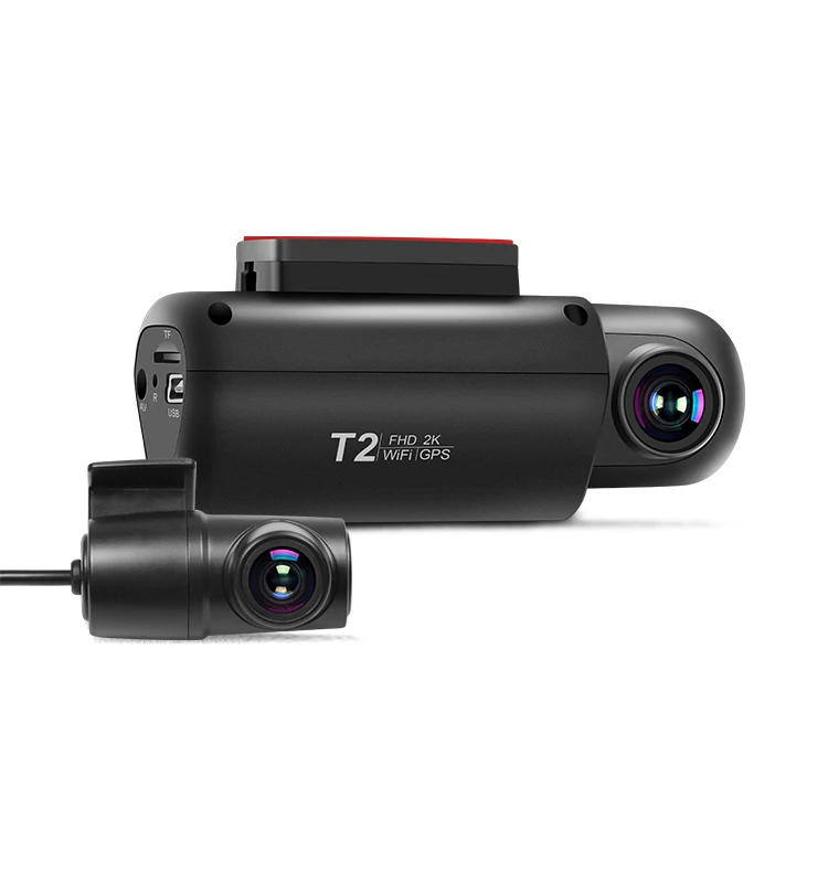 Оригинальный заводской T2 Универсальный Автомобильный Cam QHD 2K/1080P DashCam Wi-Fi встроенный Суперконденсатор 150 градусов широкоугольный радар детектор
