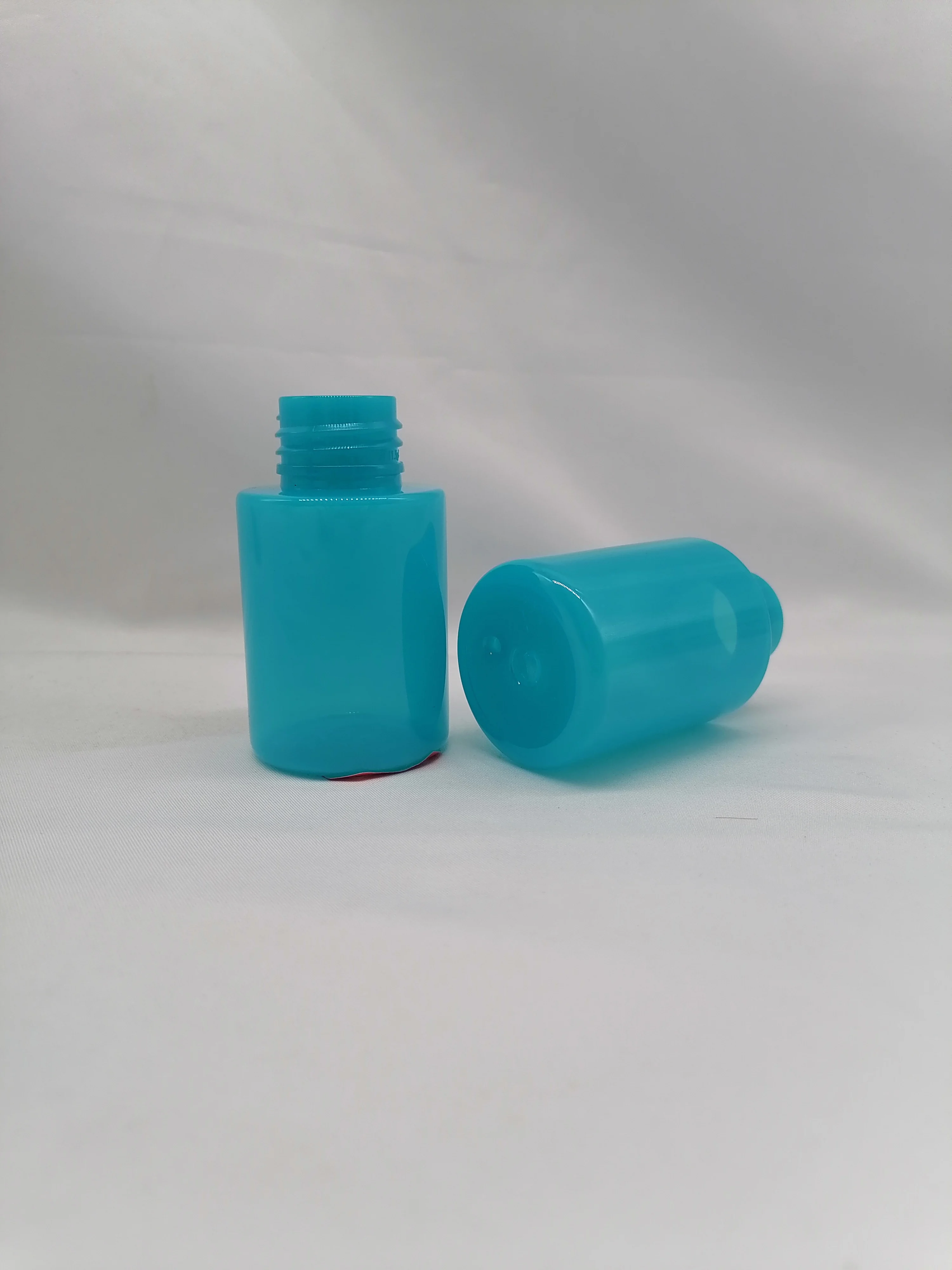 Cosmetic Custom 60ml Blue Flat Shoulder Pet Empty Serum Plastic Bottle