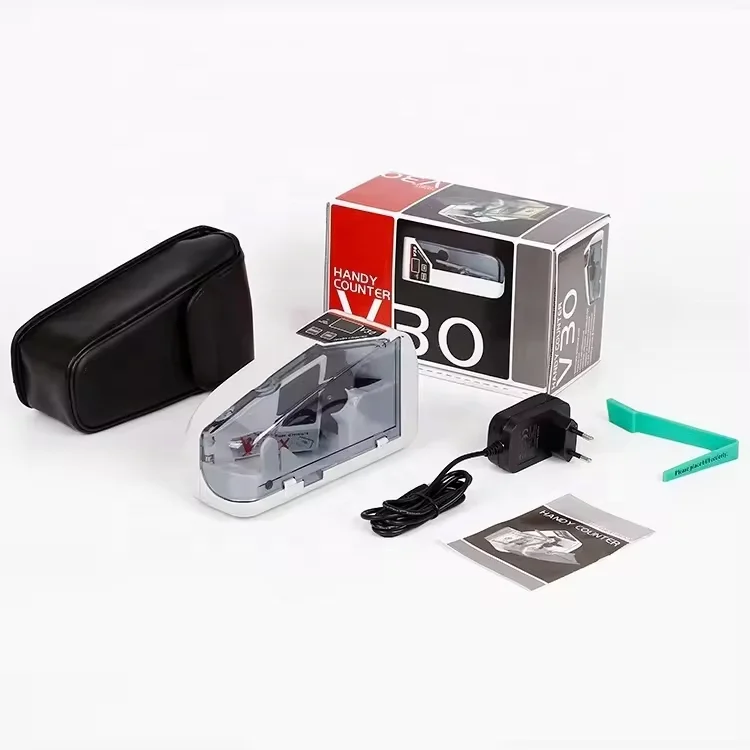 V30 Portable counting machine handy money counter mini battery money counting machine