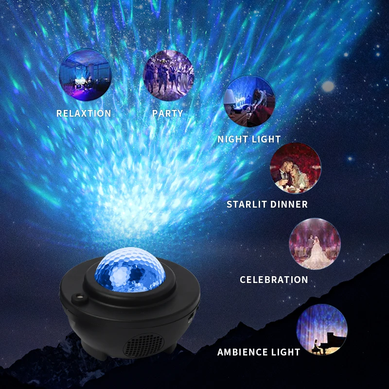 
LED dream rotating star sky Remote control USB Charge Night light Projection lamp 