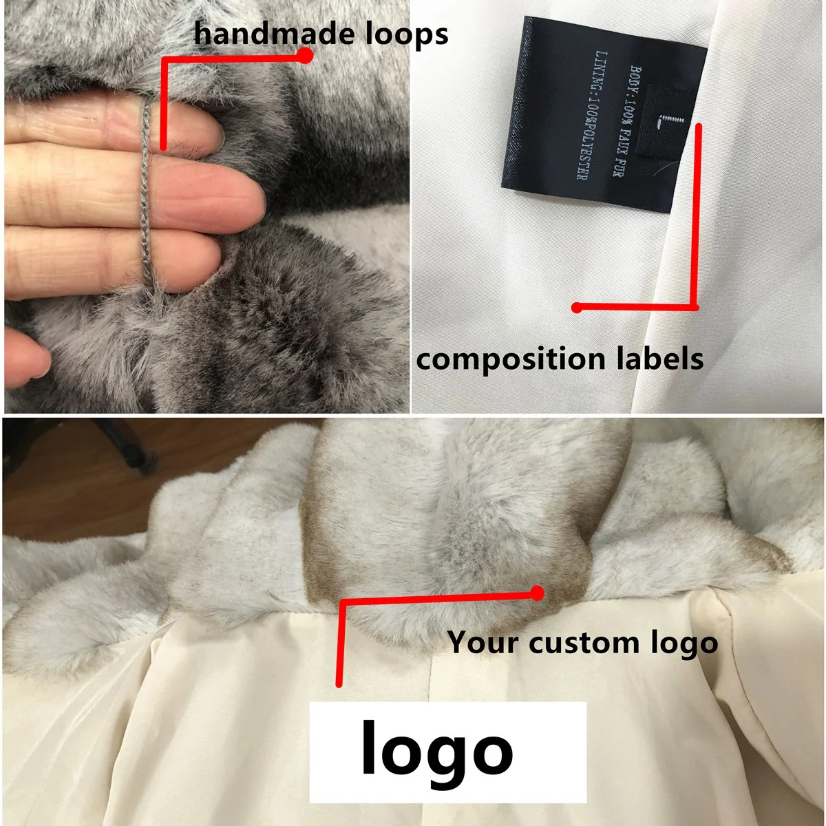 Elegant Turn Down Collar Vintage Large Long Faux Rabbit Fur Chinchilla Trench Womens Faux Fur Coat