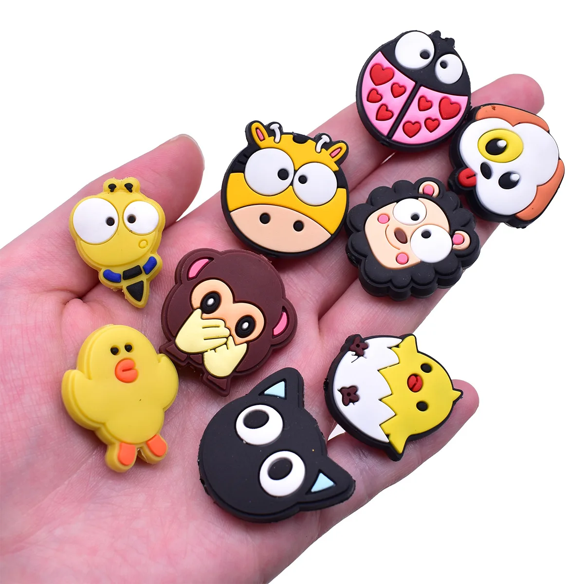 New Cartoon Animal Series PVC Soft Glue Detachable Focal Beads for Pen Making