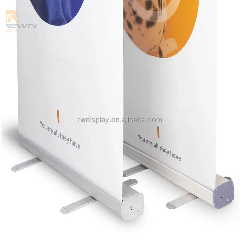 Trade Show adjustable electric mini roll up banner stand moving with print