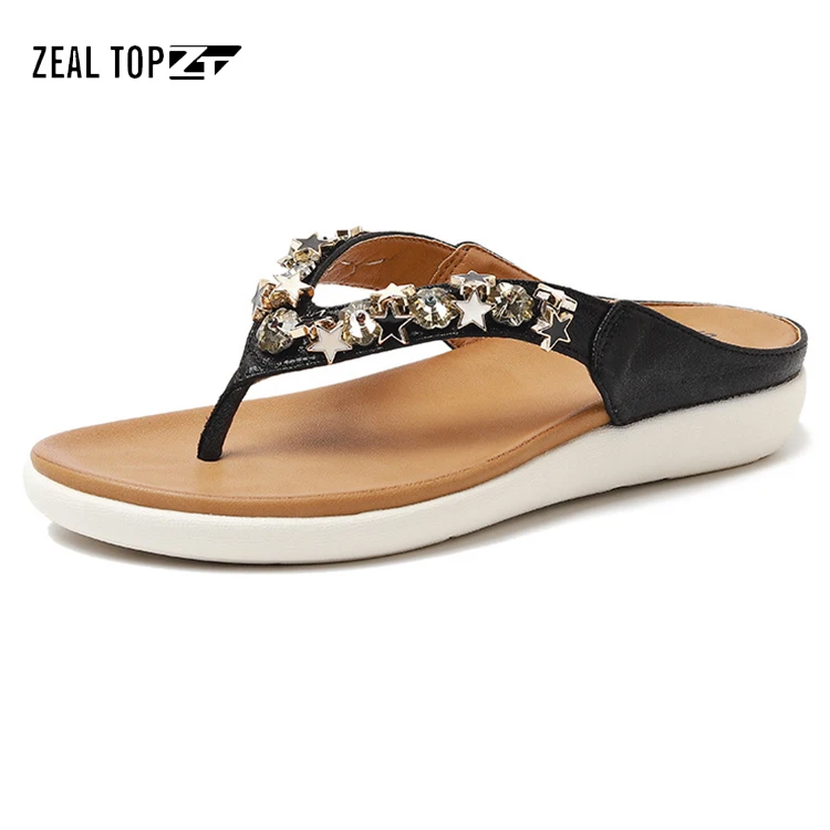 new bead flip flops slippers Beaded Rhinestone summer women shoes flat flip flops Bohemia style ladies sandals beach slippers