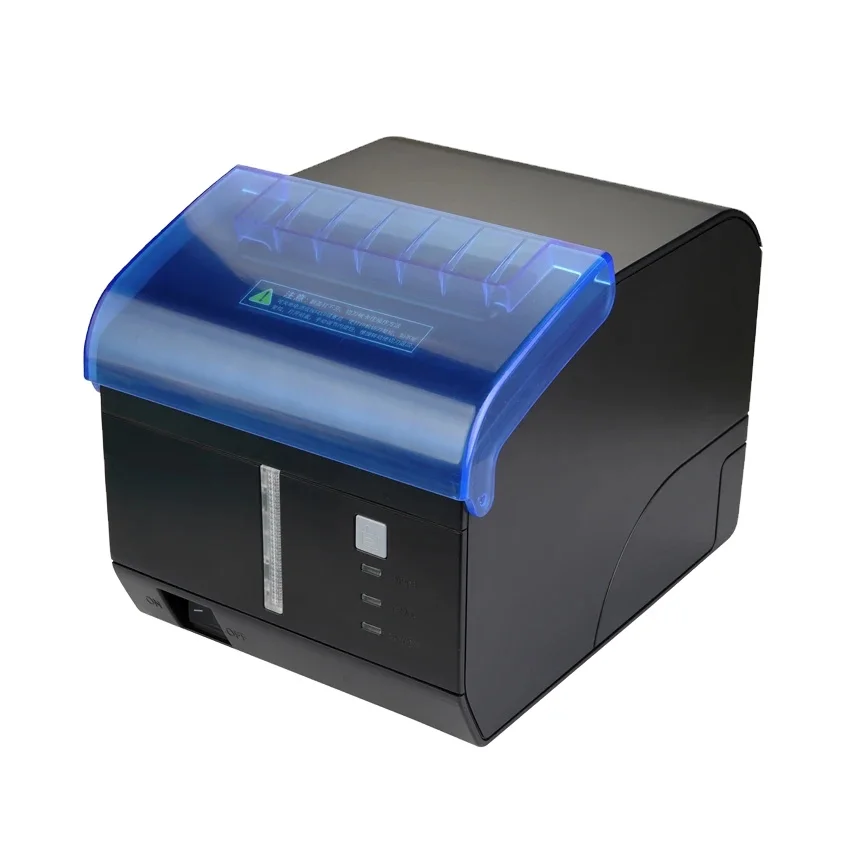 80mm sound and light alarm pos receipt printer USB+LAN ticket thermal printer for take-out and kitchen printing systems