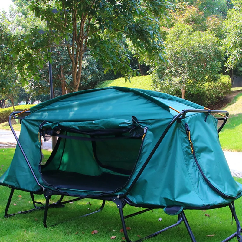 Ring Camp OEM ODM Custom LOGO cot 2 person swag blue zhejiang waterproof outdoor folding camping bed with tent cot event outdoor