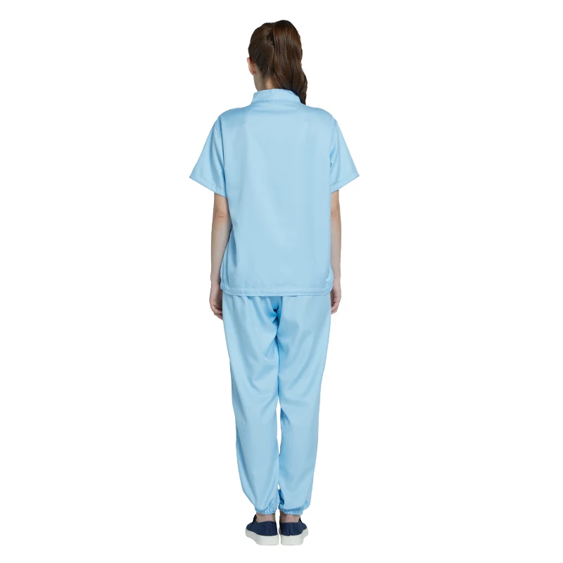 H-1106WF Short sleeve and long Sleeve Reusable Cleanroom Work Food Factory Uniform Clothes for Mills