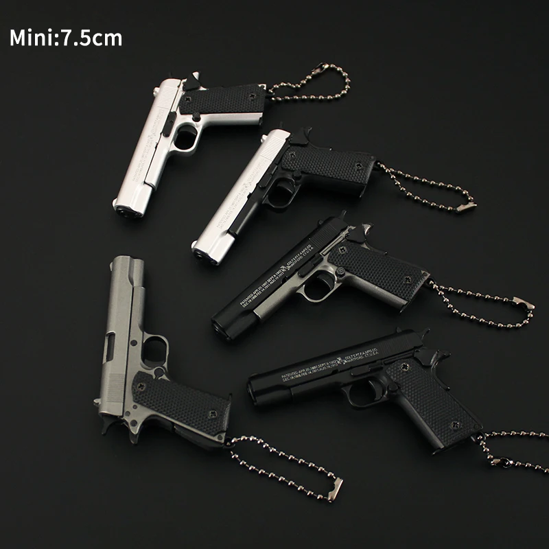 Новый дизайн 7 см 1911 Мини Цельнометаллический брелок Лидер продаж игрушечный пистолет с пулями