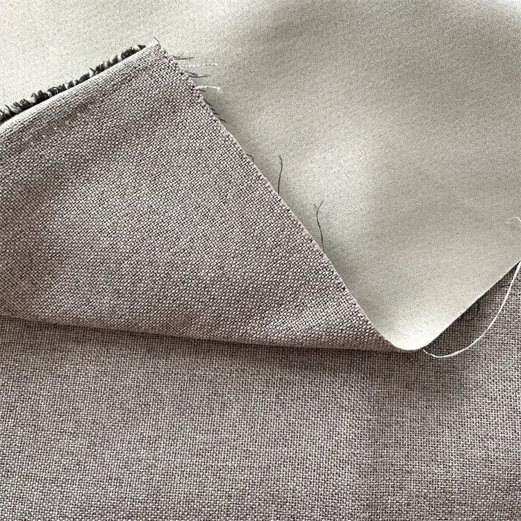 Custom high quality   imitation linen  backout  curtain fabric  roller blinds fabric 	for hotel