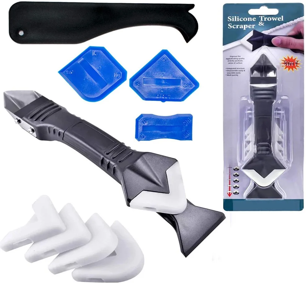 10 in 1 Sealant Smooth Scraper Caulking Grout Profiling Finisher Silicone Remover Tool Set