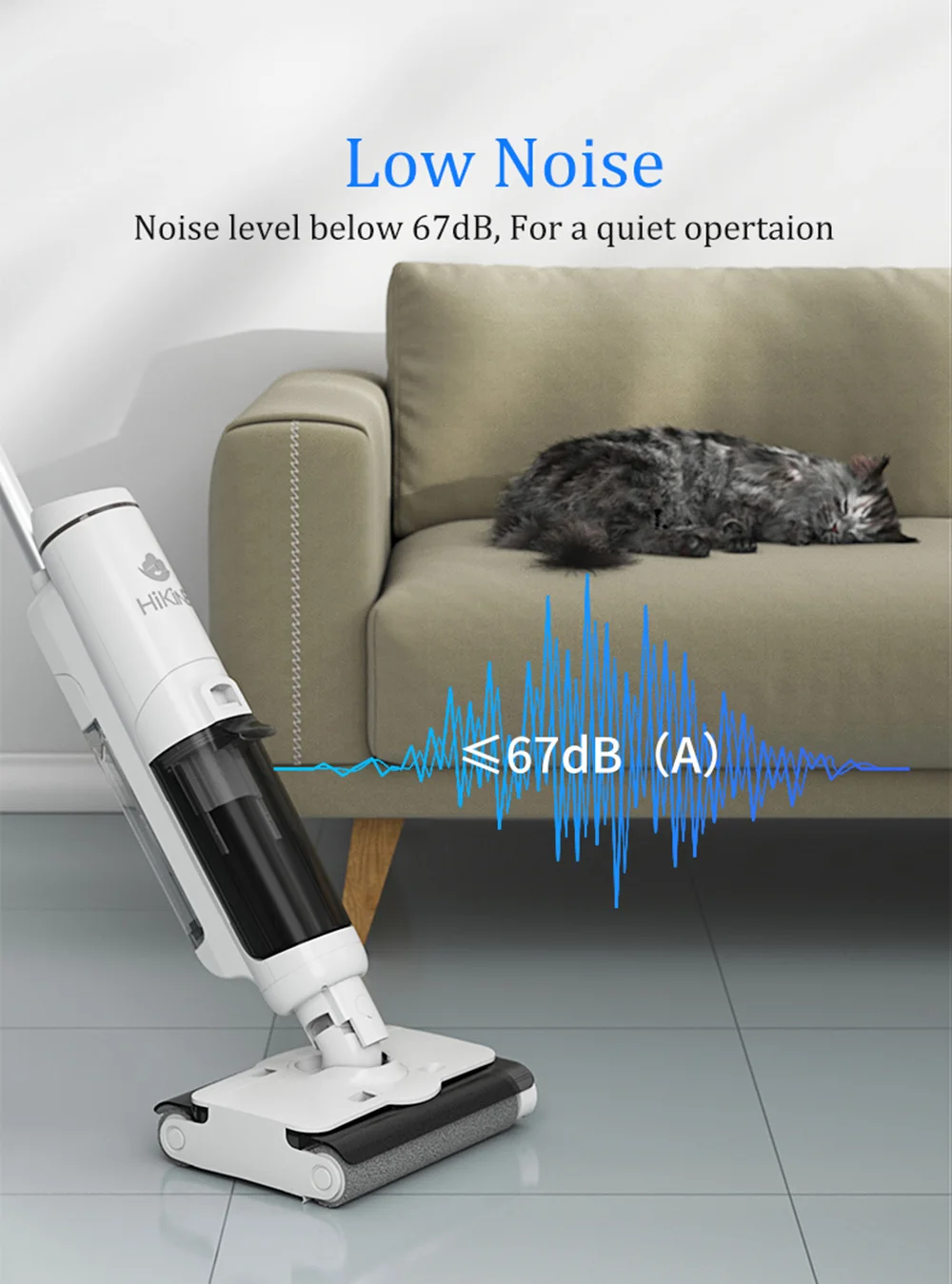 S7 Powerful Battery Brushless Motor English Silk Screen Printing Wet and Dry 3-in-1 Smart Vacuum Cleaner