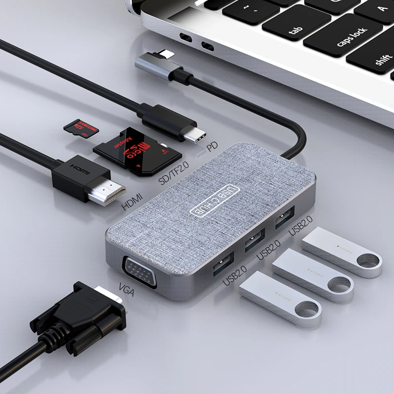 Support 3 Displays Dual Hdmi 100 Watt Display Extended Docking Station Usb C Type Hub To Thunderbolt Dock For Mac 8 In One