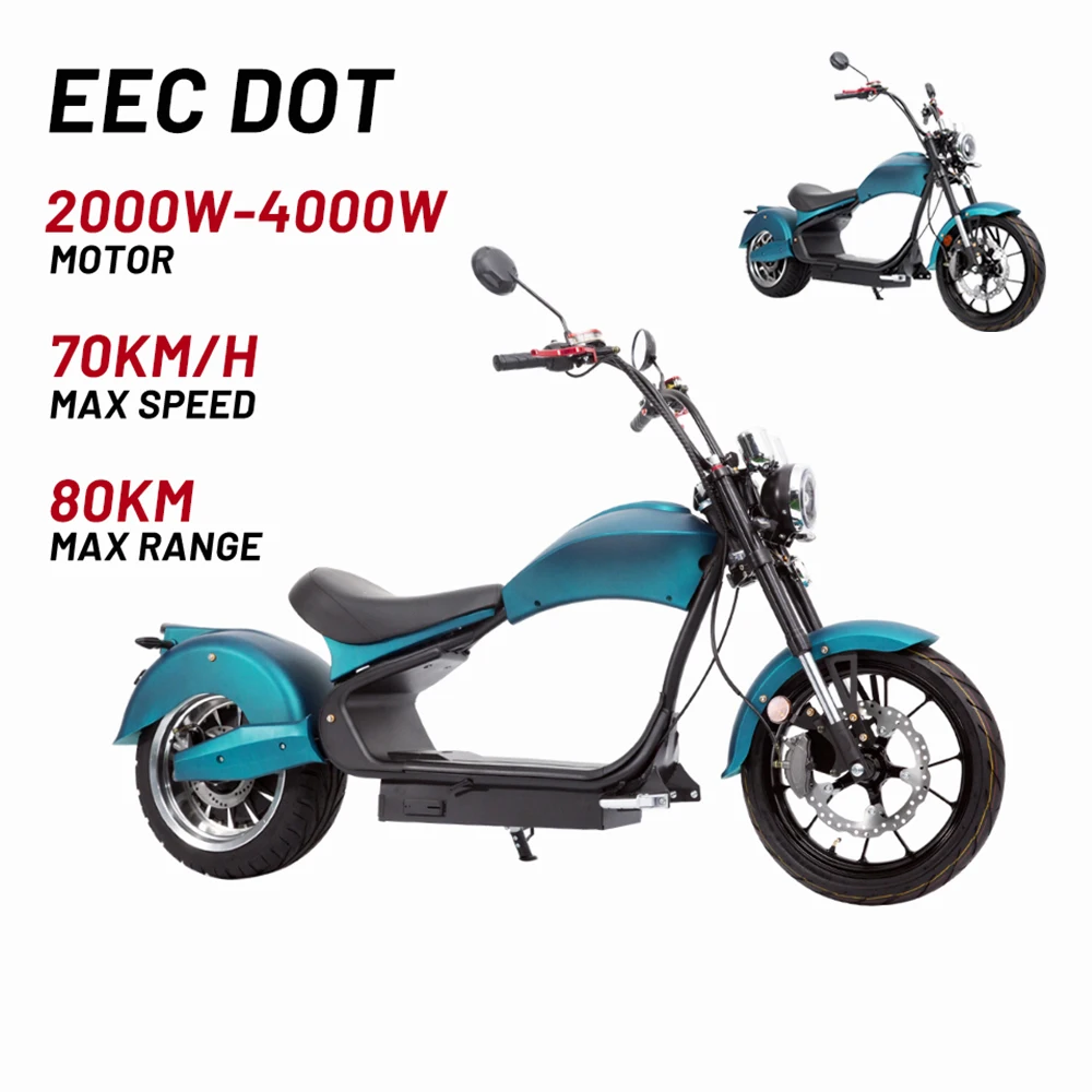 Citycoco 80km/h Electric Scooter EU Warehouse 4000W Electric Chopper Motorcycle