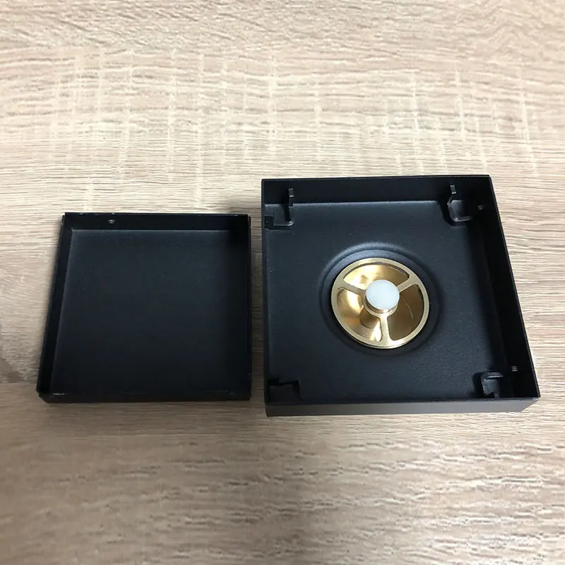 Black 304 Stainless Steel Antidor Shower Floor Drain with Brass Core 100*100mm, 150*150mm