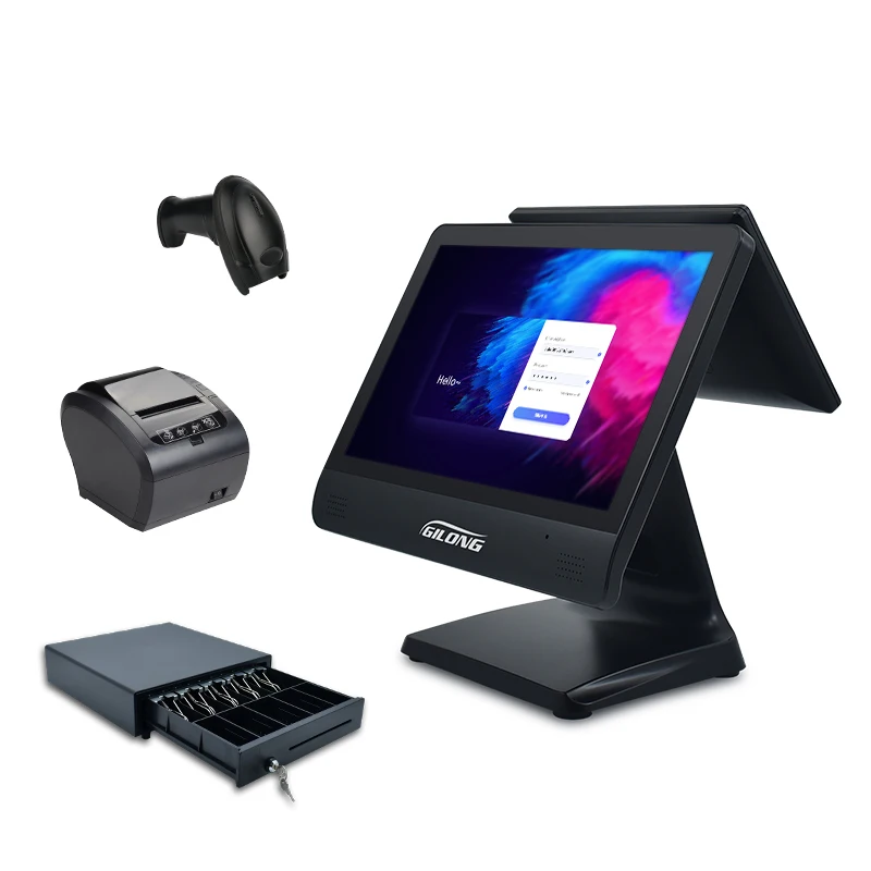 J1900 I3 I5 J4125 J6412 windows android 15 6 дюймов сенсорный все в одном pos терминал кассовый аппарат