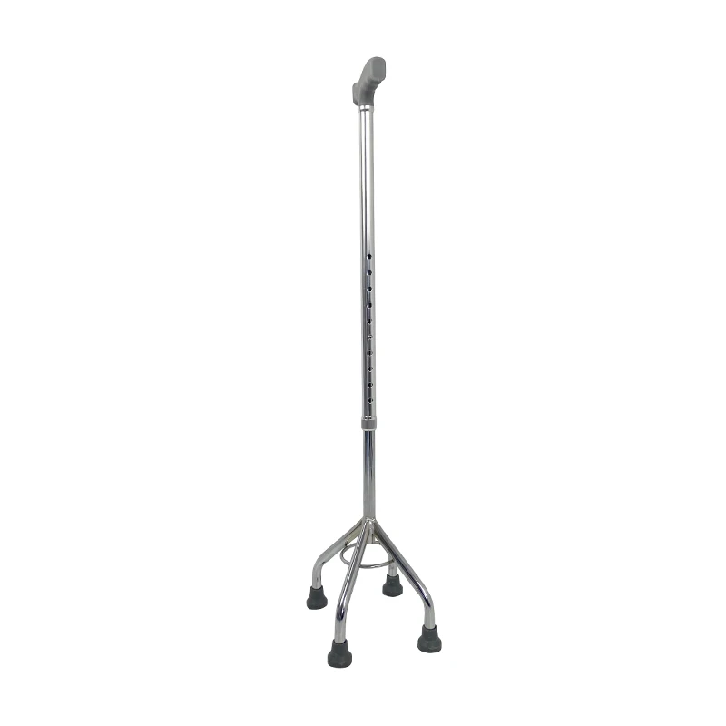 Four-legged base anti-slip crutches one-click adjustment easy-to-use anti-slip massage crutches