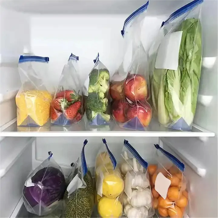 Kinshun Factory Custom Printed Logo Food Cookies Frosted Slider Wrap Dispenser Compostable Storage Freezer Plastic Ziplock Bags