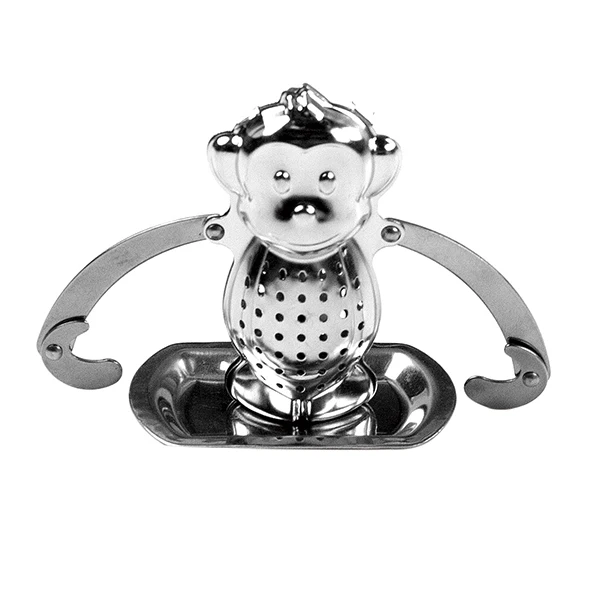Amazons Best Sellers Stainless Steel Monkey Shape Floating Tea Strainer Stainless Steel Tea Strainer Net Type