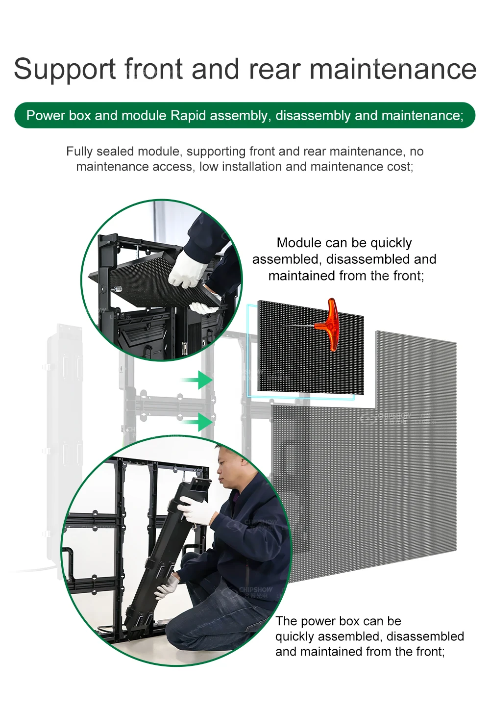 Chipshow Waterproof dustproof anti-corrosion led video wall outdoor high definition images display P6.67 P10 digital billboard