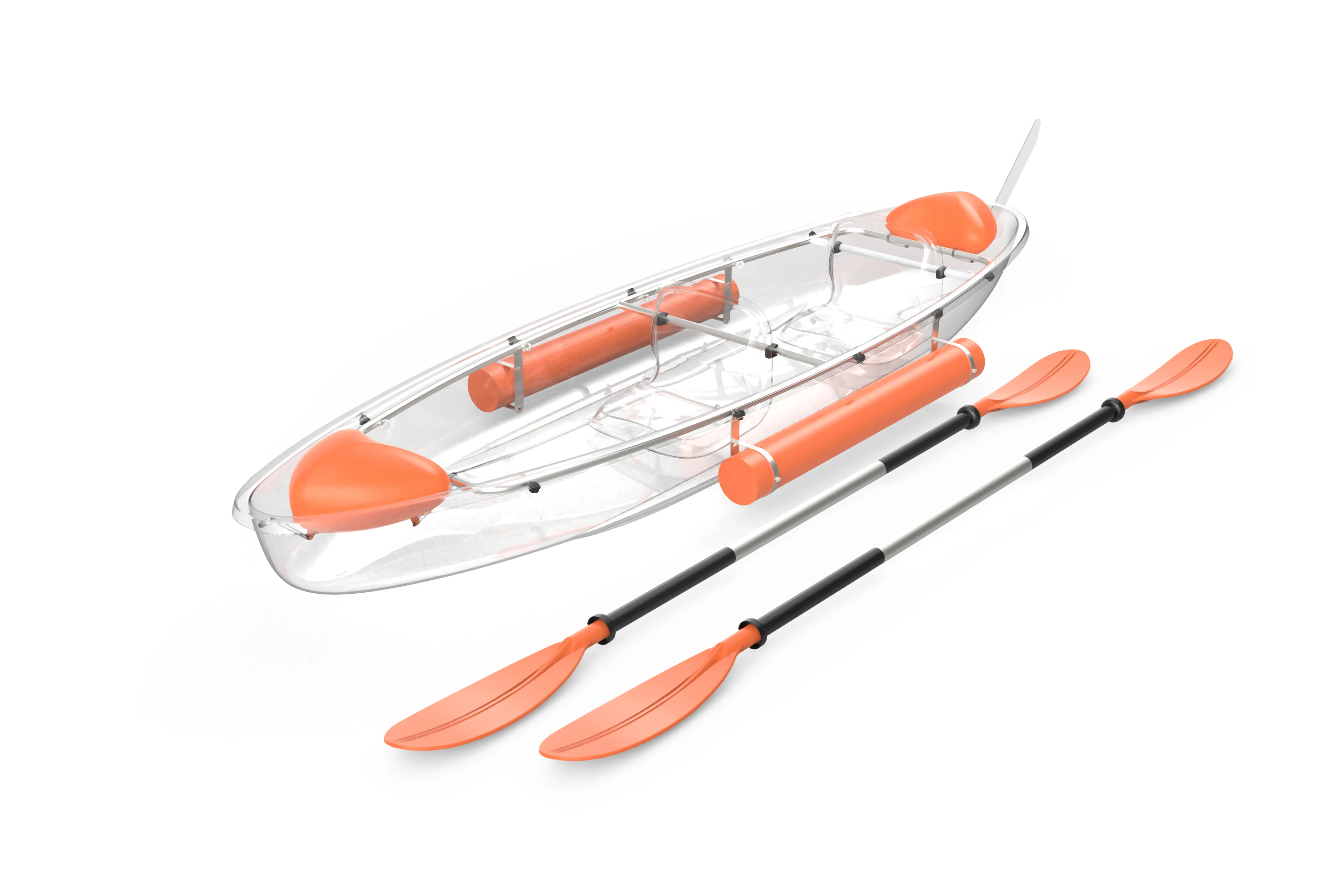 Bottom Boat Canoe Transparent Verified Clear Glass Crystal PC  Clear Kayak 2 Person Fishing Amusement Leisure