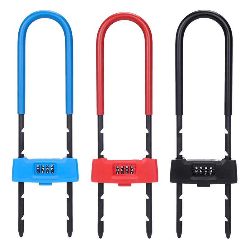 zhenzhi Extended U-type high performance Security 4-digit shop glass sliding door anti-theft combination password lock