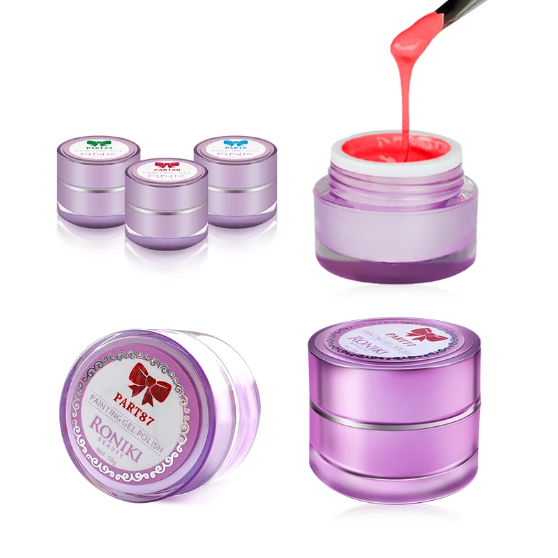 Color Gel 100 Colors Nail Art Soak Color Lasting Pure Painting Gel Nail Polish Set Does Not Fade