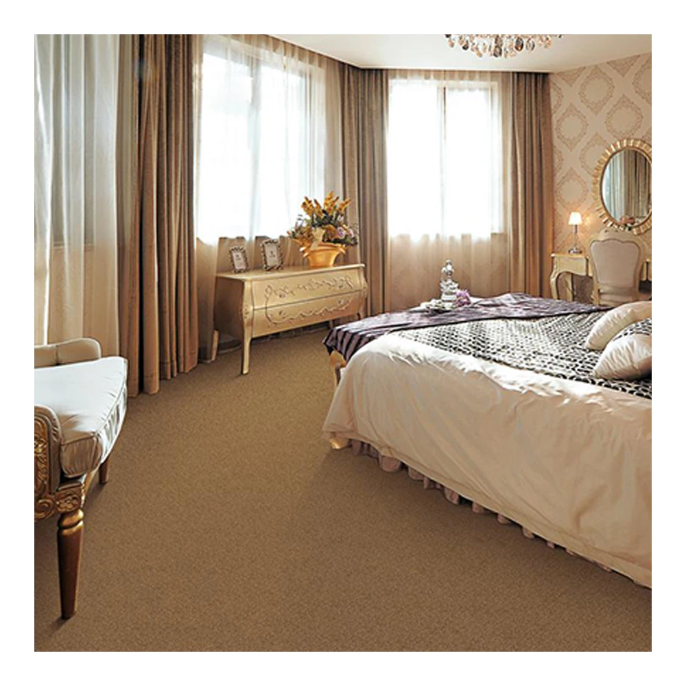 comfortable wall to wall tufted plain carpet nylon fiber custom color