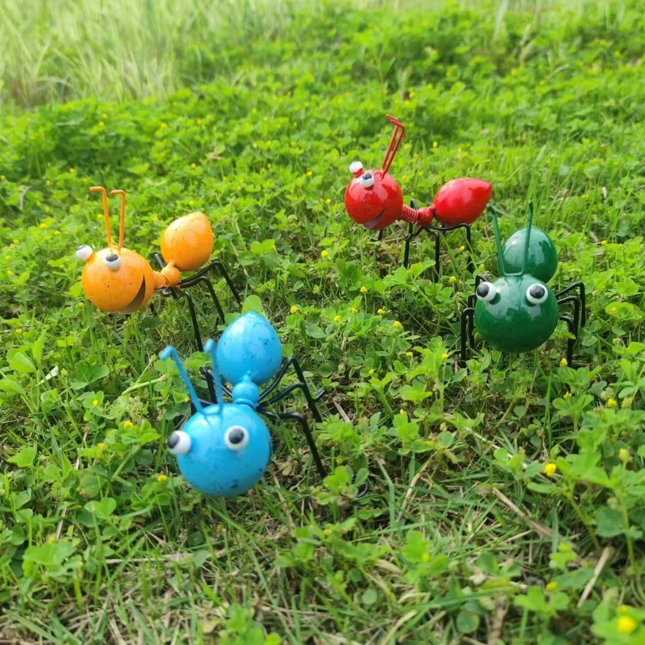 Wrought iron beetle seven-star ladybug metal decoration outdoor courtyard garden arrangement ornaments