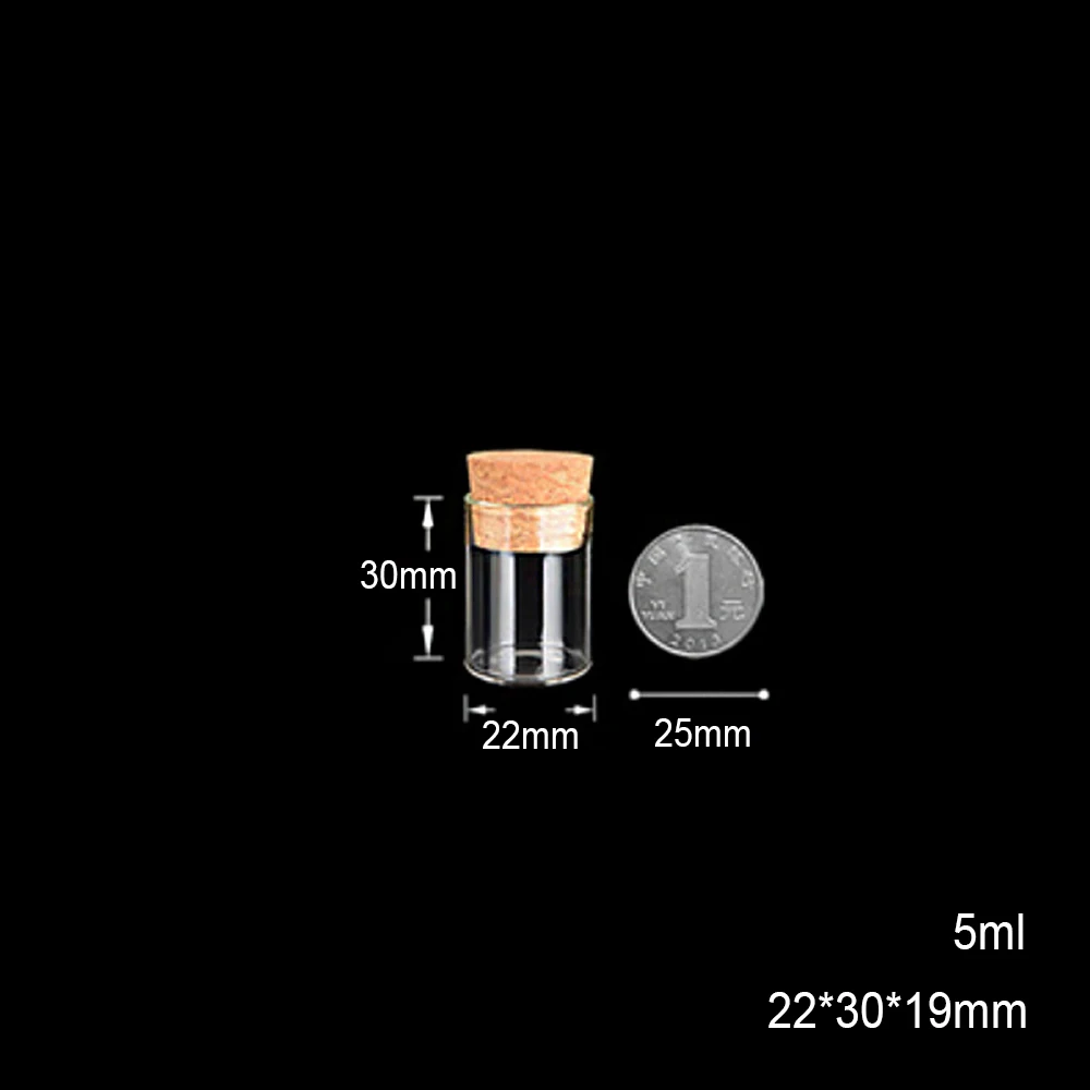 Оптовая продажа, косметическая пустая стеклянная флакон 4 мл, 5 мл, 6 мл, 7 мл, 8 мл, 10 мл с Пробковой Крышкой