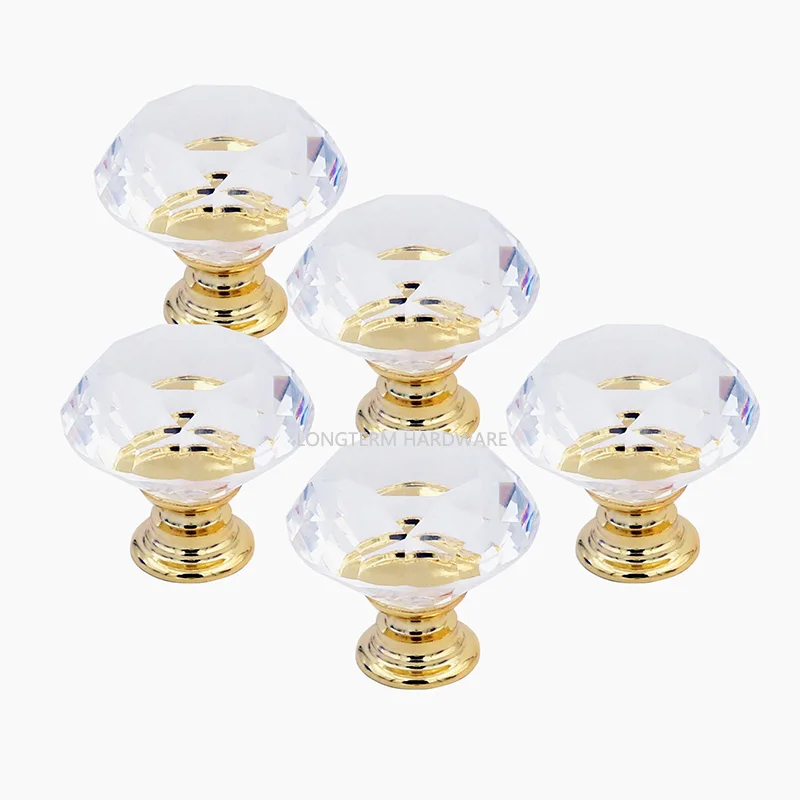 Best selling crystal diamond handle knob cabinet cupboard knob pull various colors decorative handle knob