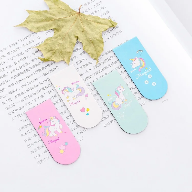 High Quality Magnetic Printed Paper Book Mark Beautiful Paper Folding Custom Magnetic Bookmarks