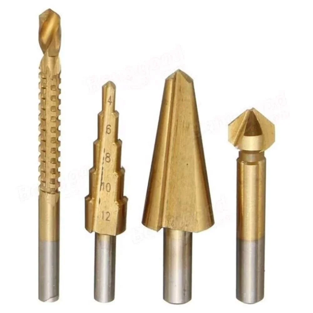 Cassar HSS Gold Bearing Steel Step Drill Kit Set Conical Stage Drill For Metal Wood High Speed Stepped Drill Power Tools