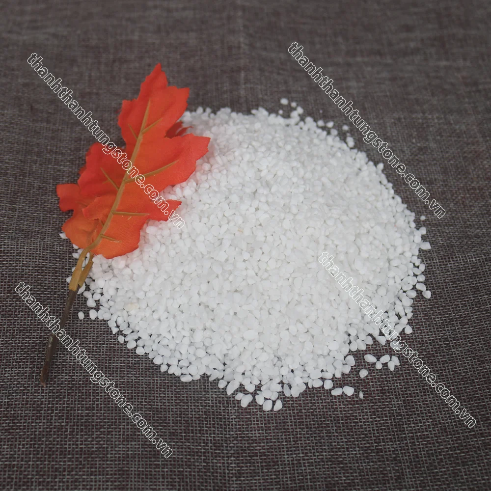 Белоснежные мраморные чипсы, камень, дробленый камень, Внешнее украшение, вьетнамский ландшафт, дешевый полированный шелковистый рис