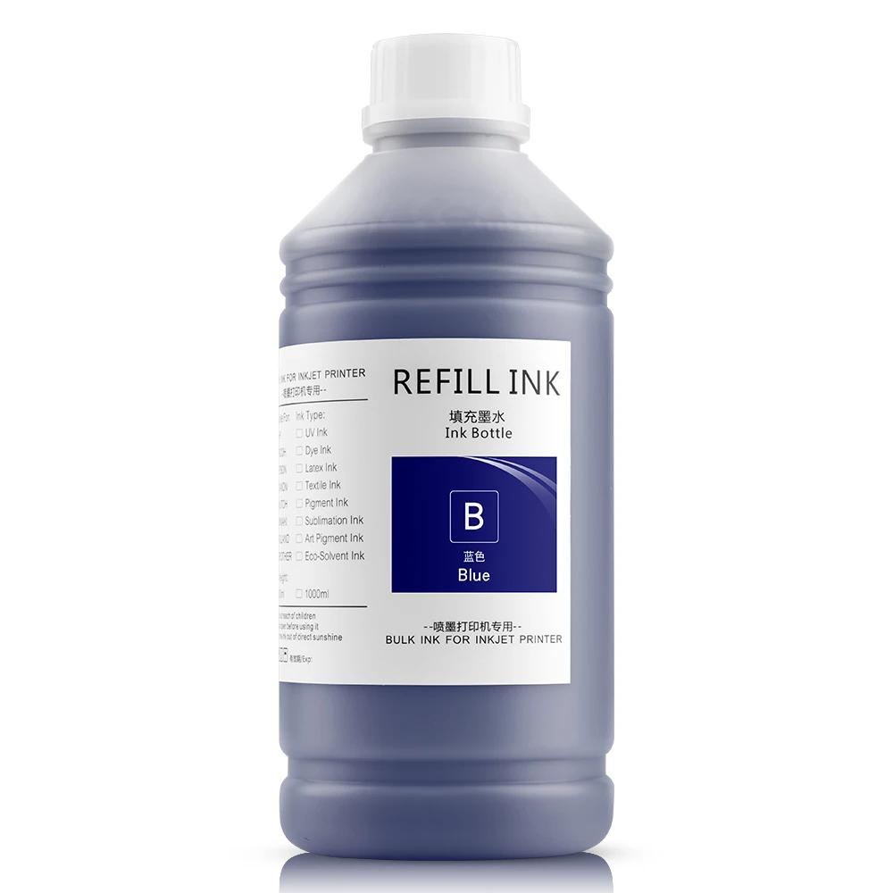 Ocbestjet 1000ML 6 Colors Universal Pigment Ink For HP 72 Designjet T1110 T1120 T1200 T1300 T2300 T610 T770 T790 T795 Printer