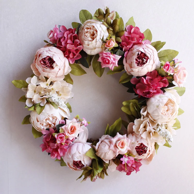 Decorative Flowers & Wreaths Dried Floral Boho Style Decor Flower Wreath for Home Interior and Event Setting Wedding Decoration