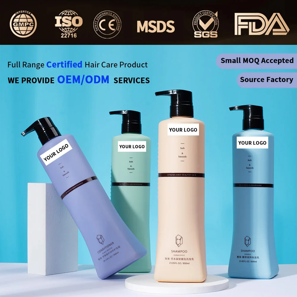 Private Label Plant Extract Herbal Anti Dandruff Hair Scalp Treatment Shampoo and Conditioner for Momen and Men