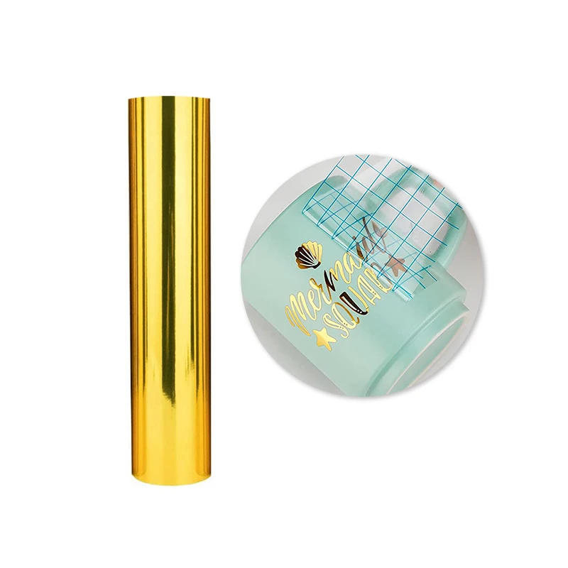 Qingyi Metallic Gold Color Self Adhesive PEt Cutting Self-Adhesive Sign Sticker Paper Oracal 651 Vinil Film Craft Vinyl Roll