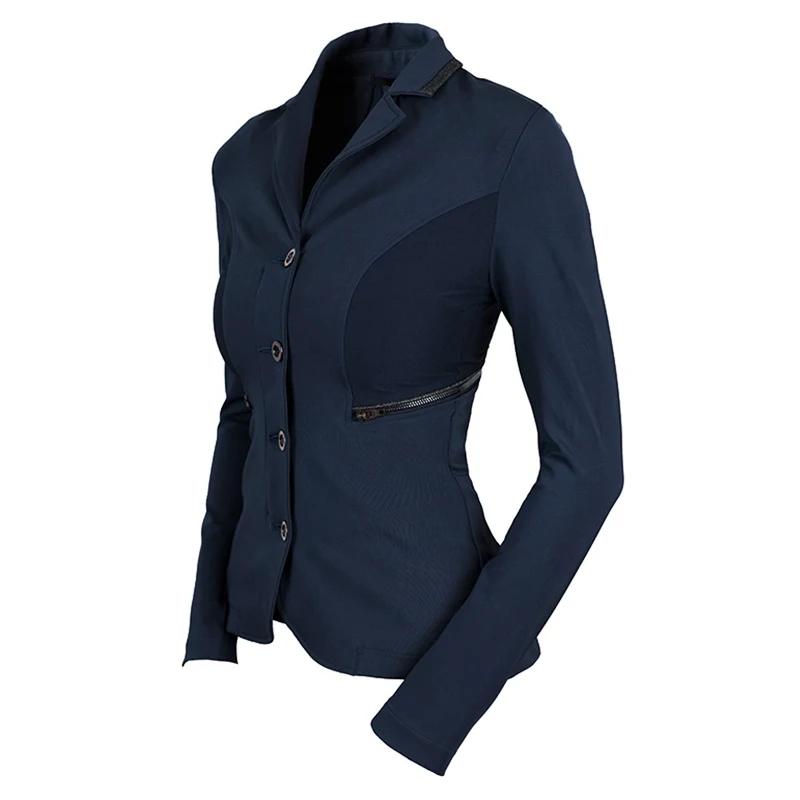 New Arrivals Horse Riding Workout Clothing Slim Fitting Full Zipper Women Long Sleeve Equestrian Jacket