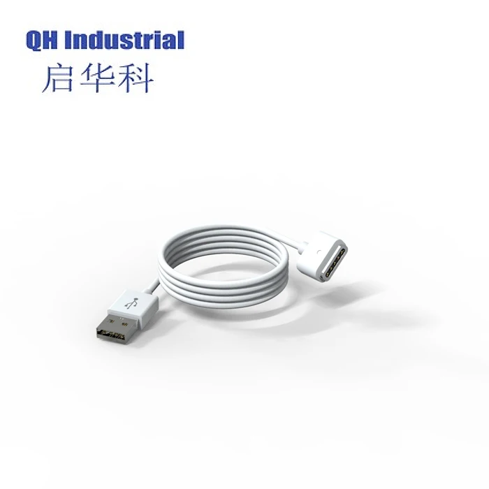 
Gold plated pogo pin male and female 5pin magnetic charging cable positive connector 