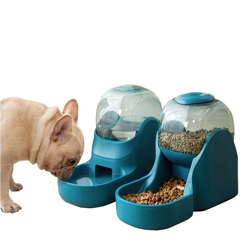 OEM para mascotas Pet PP+PET 3.8L/1.5KG Automatic Feeder Cat Water Dispenser Slow Food Feeding Container Dog Automatic Feeder