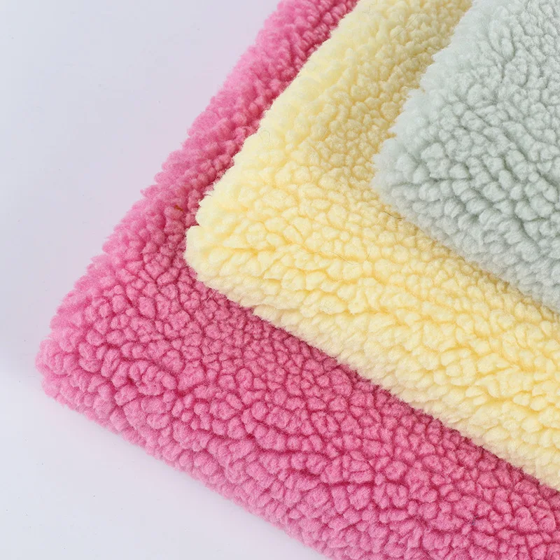 
Colorful candy color altai grain comb plush autumn winter fashion flannelette material 