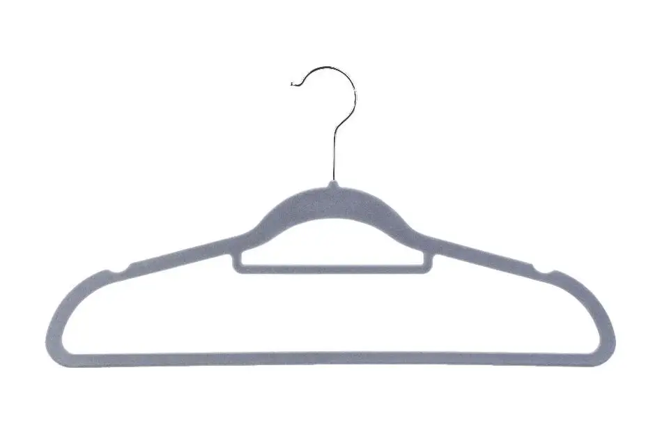 Quality Velvet Hangers Non Slip Clothes Hangers Coat Rack Dress Hanger,Black