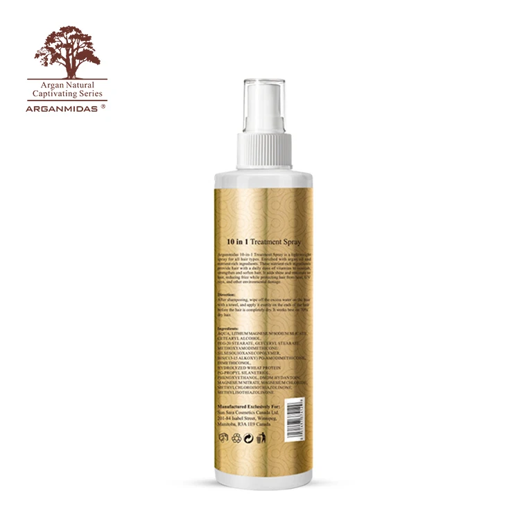 Custom Logo Mult-Benefits Argan Oil Nourishing Volume Hair Repair Moisture Hair Spray