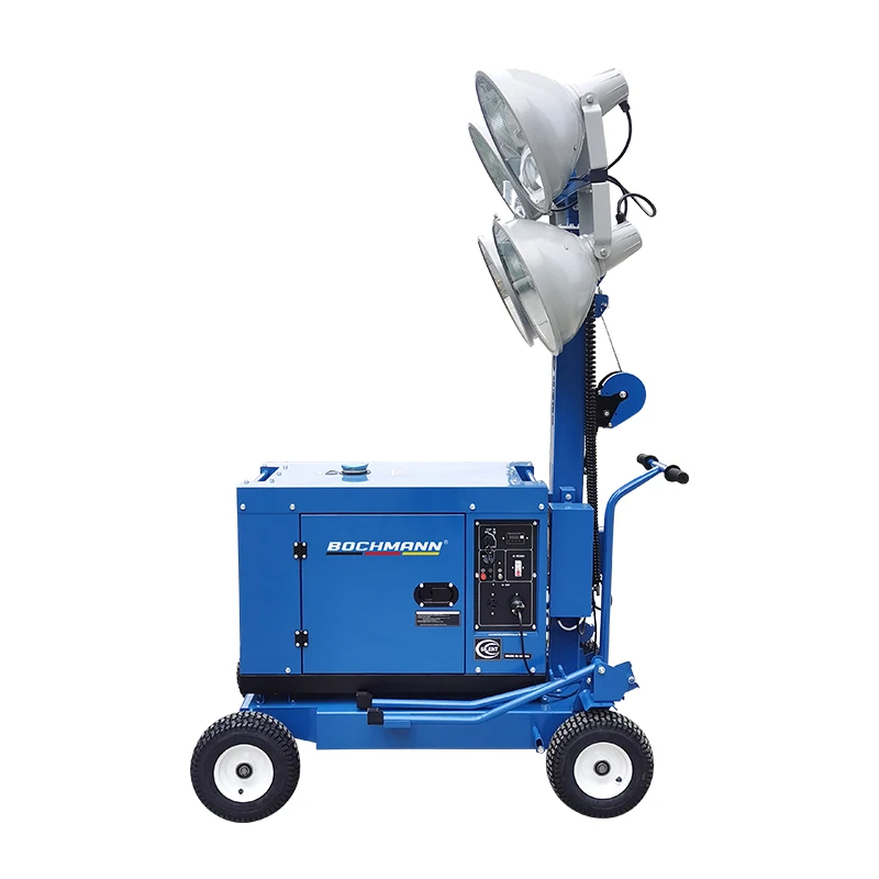 Industrial Portable Gasoline/Diesel Generation Powered Mobile Light Tower For Outdoor Night Lighting